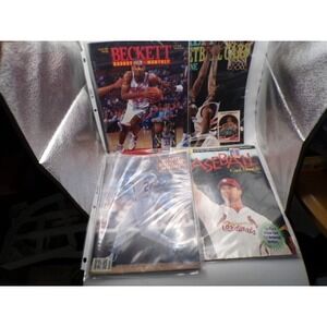 Lot of 4 Vintage Beckett Card Monthly Magazines Griffey McGwire Grant Hill Robin